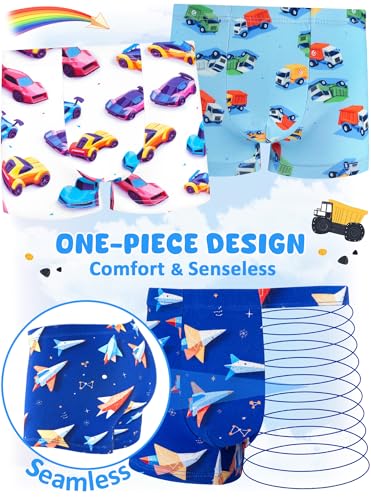 Boys Underwear,Soft Cotton Tagless Panties for Toddlers' & Little Kids' Comfort,Breathable Boxer Briefs 6-Pack3