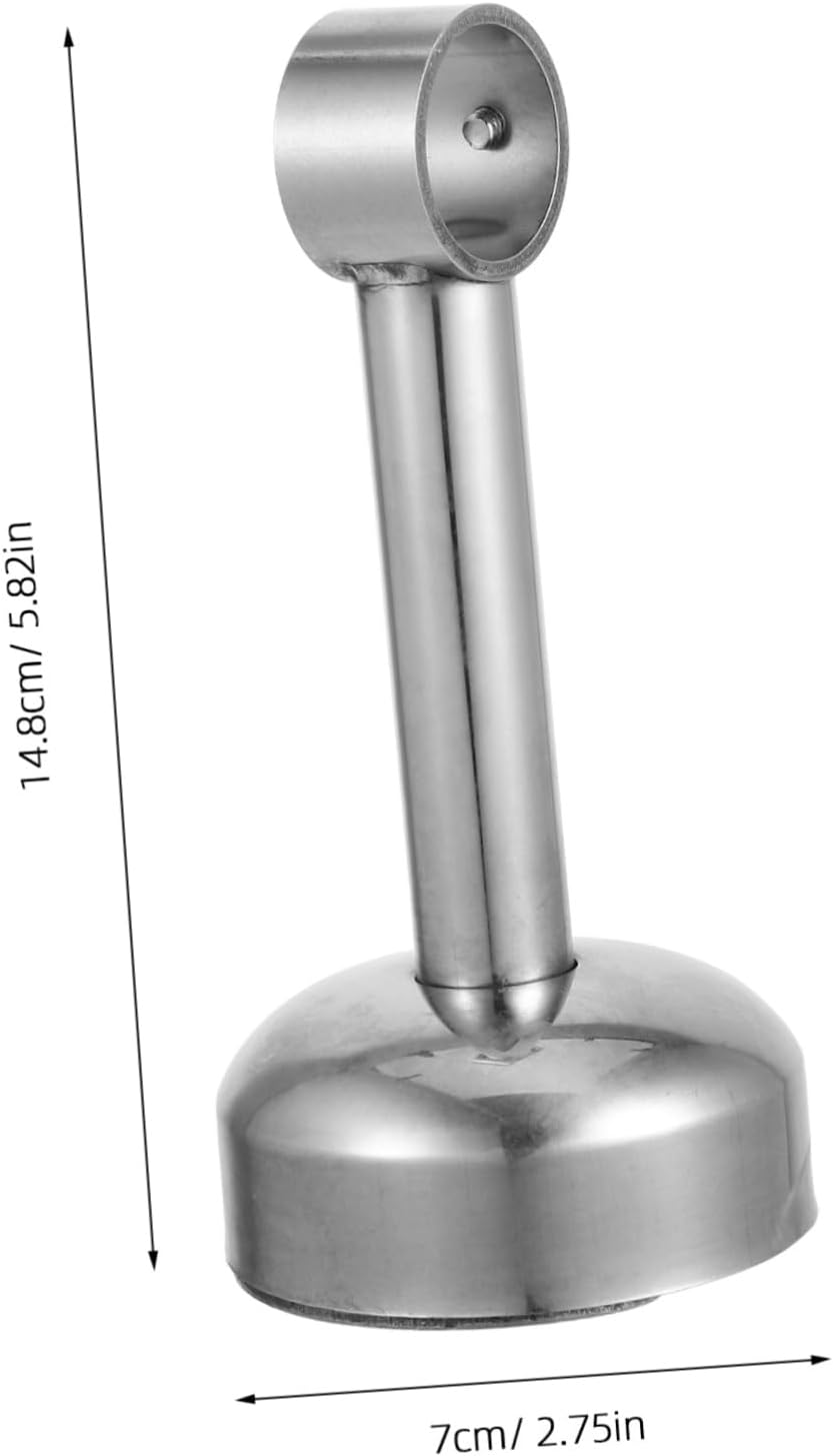 2pcs Stainless Steel Closet Rod Bracket Ceiling Mount Socket Clothes Drying Pole Sockets Wardrobe Hanging Rod End Supports