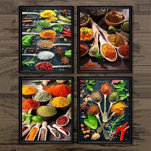 Affiches de cuisine herbes et épices pour créer une ambiance chaleureuse 50x70cm