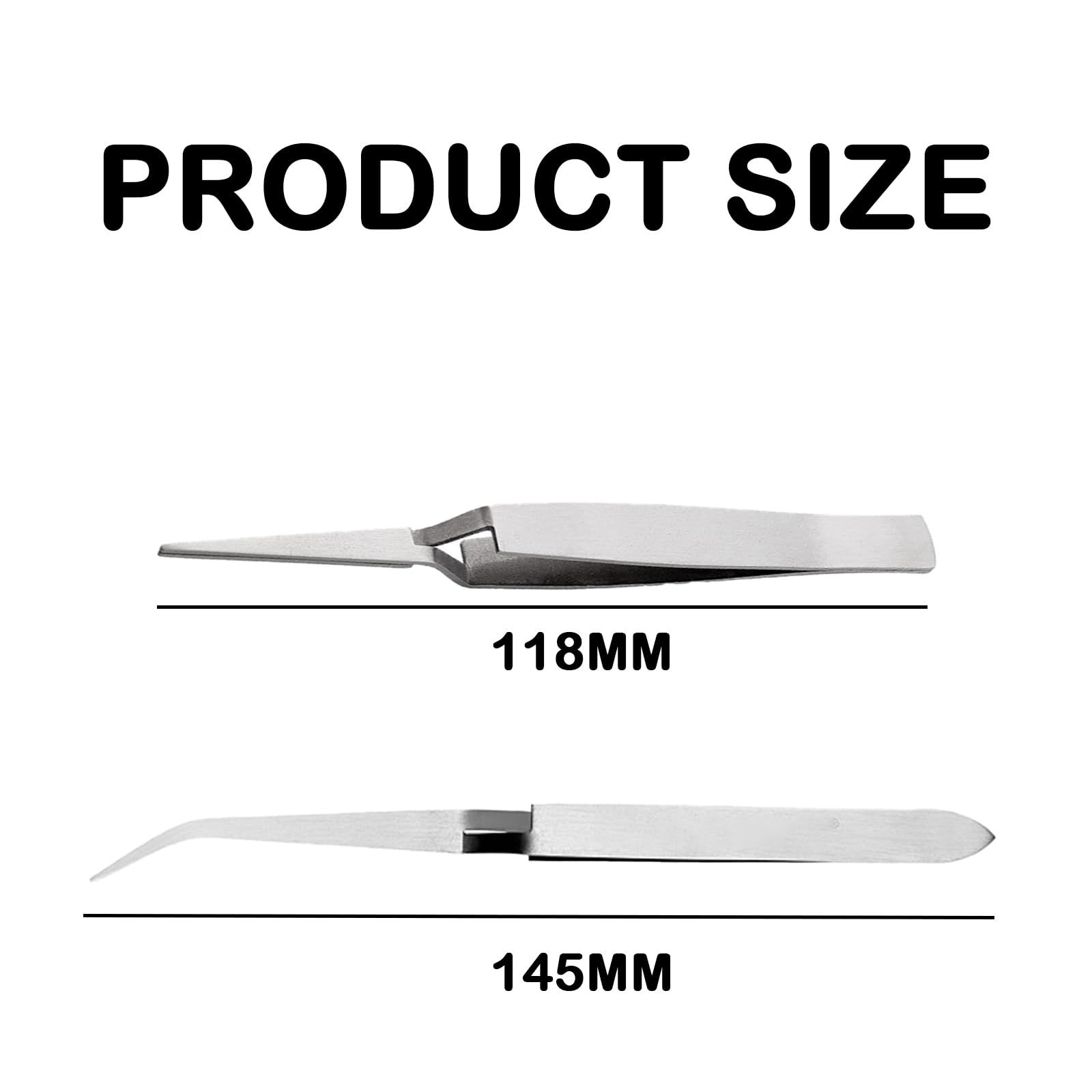 GVSS 2 Piece Nail Pincher, Nail Pincher, Stainless Steel Nail Extension Pliers, Straight and Curved Extension Clip - Image 2