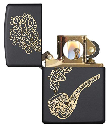 Encendedor Zippo Pipe Black Matte Vintage miniatura 3
