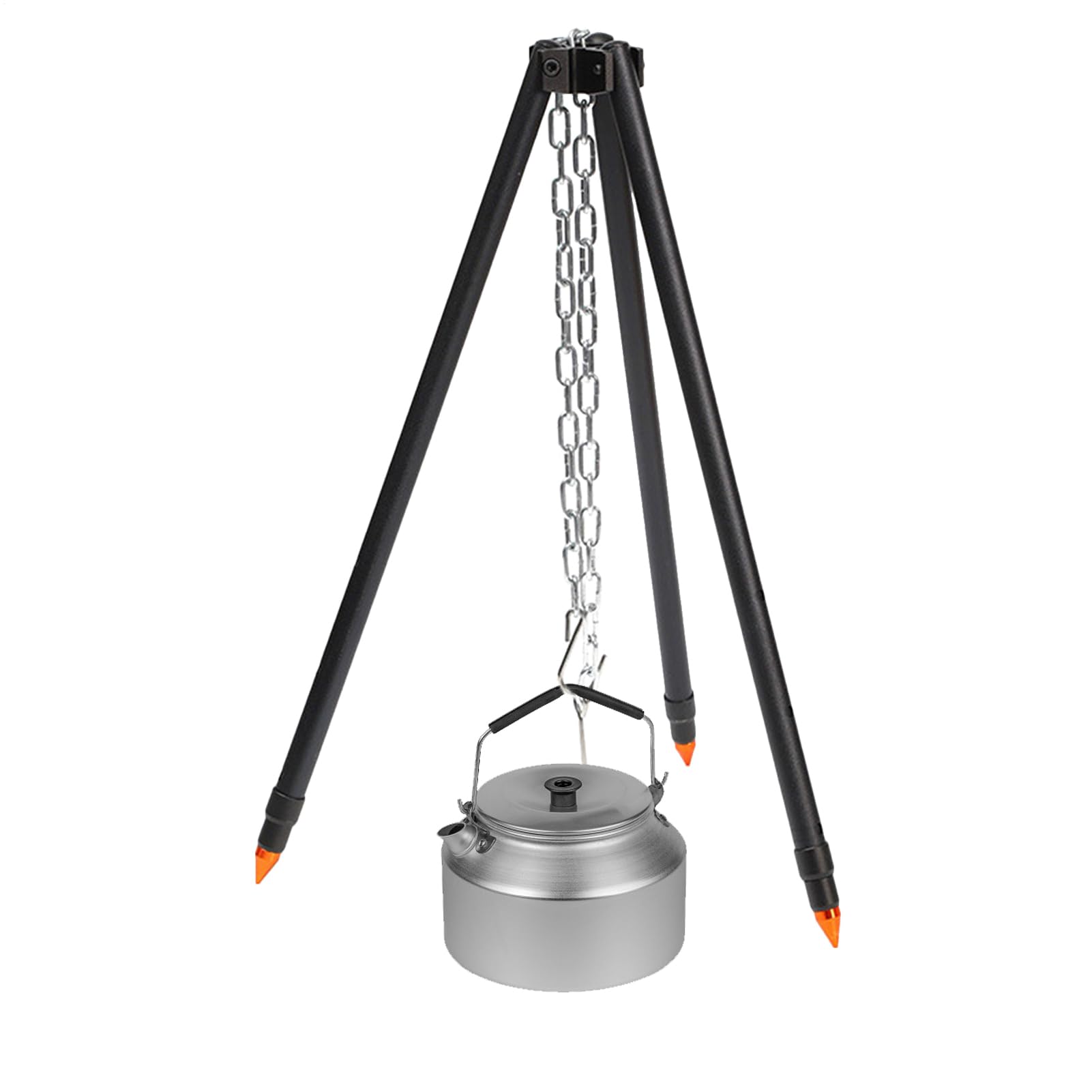 Tripode Camping Grill - Tripode Di Cottura Del Fuoco, Supporto Per Rack BBQ | Tripode Di Grill Da Campo Esterno Compatto, Telaio Di Cottura Pieghevole, Configurazione Della Griglia Sospesa, Supporto P