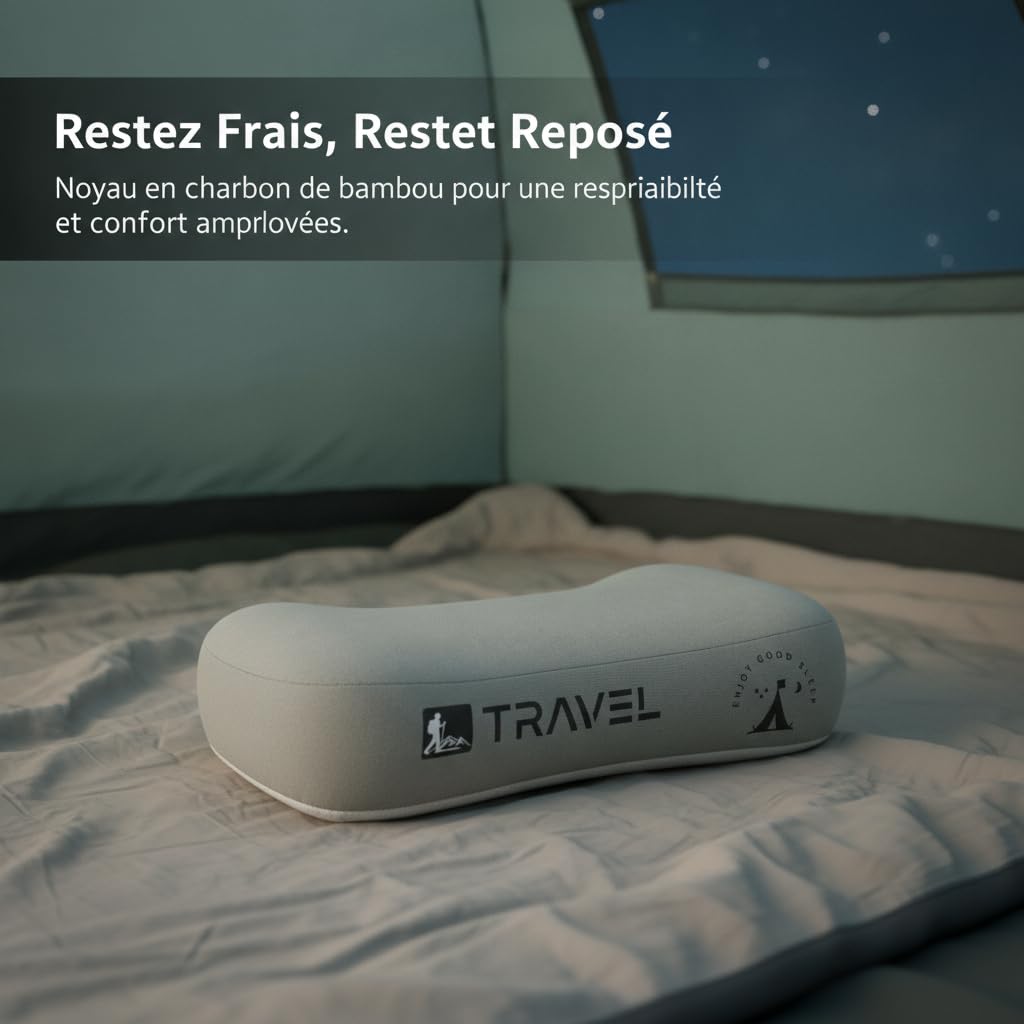 Homyl Oreiller Portable en Mousse à mémoire Forme pour et Cou, pour Voiture - pour Train, Café crépuscule