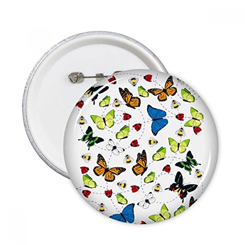 Broches rondes papillon volant badge bouton décoration vêtements multicolore XXL de tailles variées