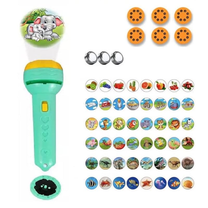 Craft Store Mini 6 Slids, 48 Patterns (ABCD Alphabet & Many Images) Projector Flashlight Torch, Kids Projection Light Toy Education Learning Night Light (6 Slide) (B0CPV6DM37) Amazon Price History, Amazon Price Tracker