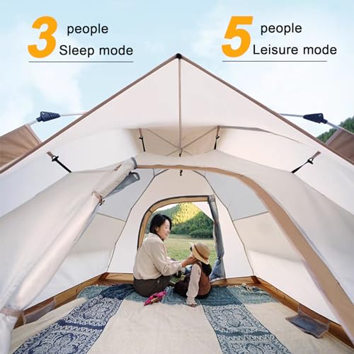 Carpa familiar doble capa para camping, 3-5 personas, tipo cúpula miniatura 3