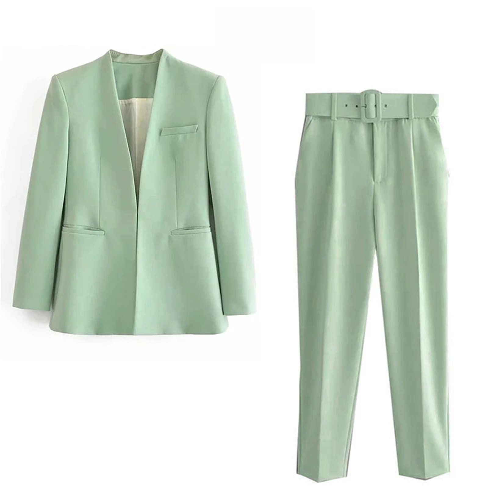 Ensemble élégant 2 pièces blazer avec pantalon pour femme - Tenue de bureau et de printemps, Costume En8, S
