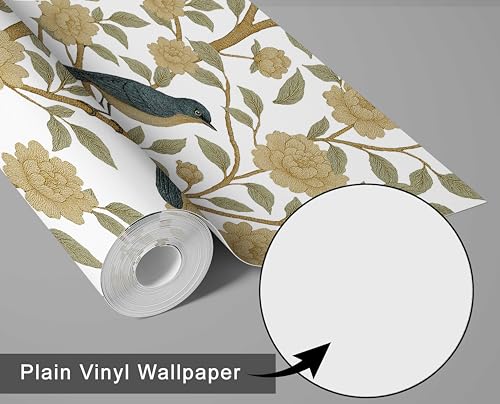 Papier peint vinyle oiseaux noirs S4Sassy pour un intérieur raffiné - 7
