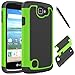 LG K4 Case, LG Spree Case, LG Optimus Zone 3 Case, Zoeirc [Shock Absorption] Hybrid Dual Layer Armor Defender Protective Case Cover for LG K4 LTE / LG Spree / LG Opitmus Zone 3 (green)