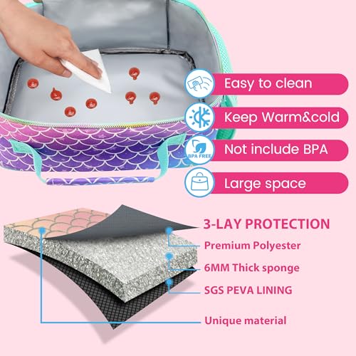 Image of RLGPBON Kids Lunch Bag,Insulated Lunch Box for Girls Boys,Lunch Bag Toddler Teen,School Daycare Cute Travel bags