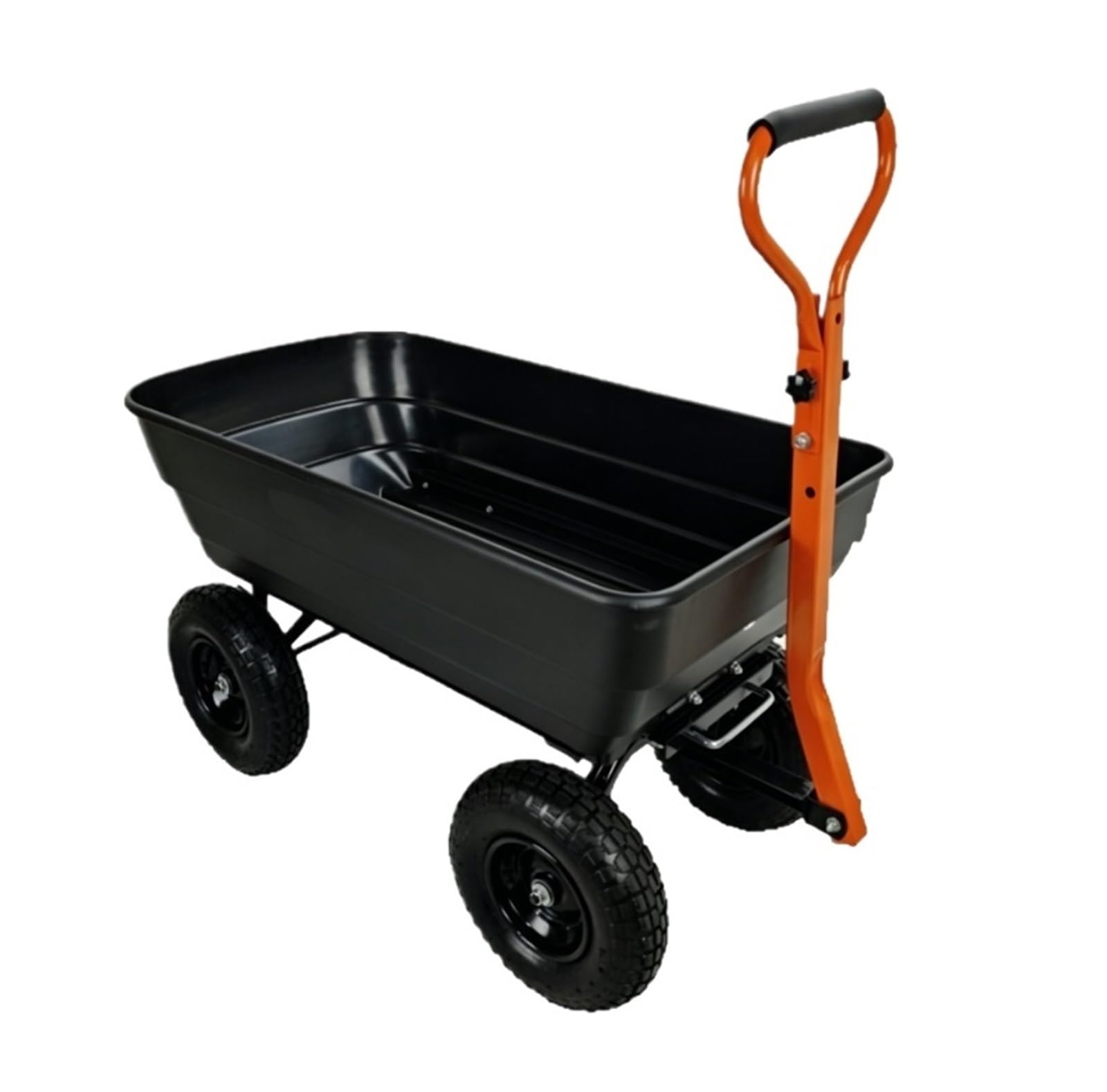 Brouette Robuste à 4 Roues avec système de dégagement Rapide, Chariot à Benne basculante for Jardin extérieur, for fermes de pelouse et de Cour brouette Jardin