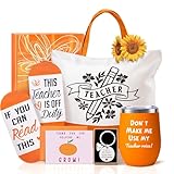 Teacher Appreciation Gifts, Teacher Gifts for Women - Unique Birthday Valentines Mothers Day Christmas Gift for Teacher, Orange Inspirational Thank You Gift