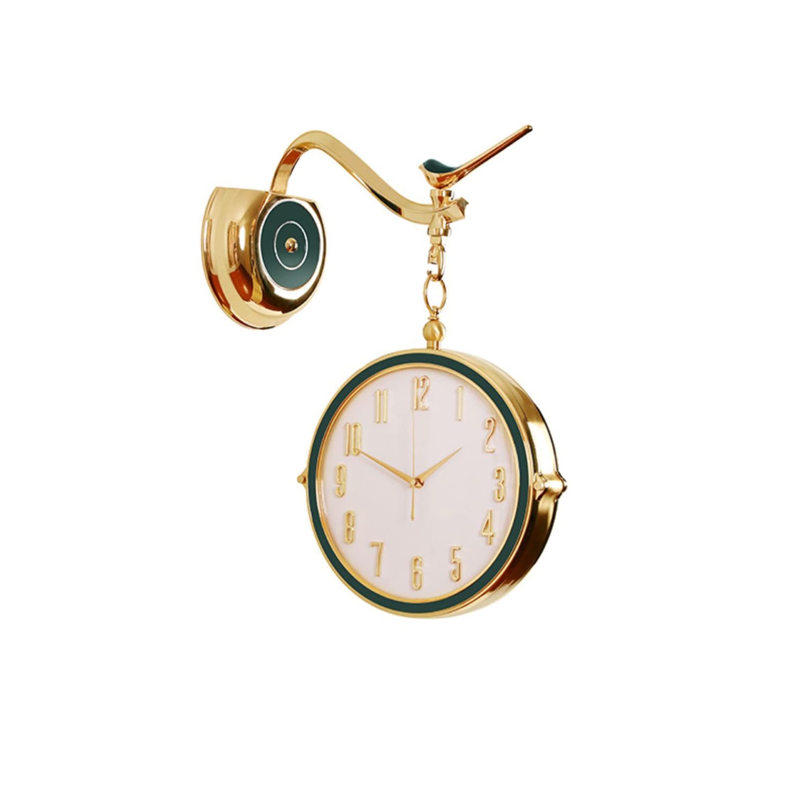 Horloge murale suspendu double face avec fixation rotative 3D