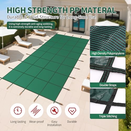 Cobertor de seguridad para piscina 25x45 ft miniatura 3