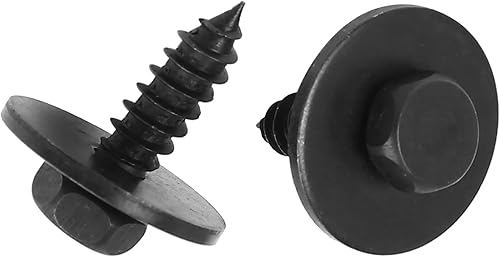 Miniatura 6 de uxcell 50pcs Negro Tornillo de Coche Tornillo Retenedor Revestimiento Bajo Tornillo de Cubierta para BMW 07147129160