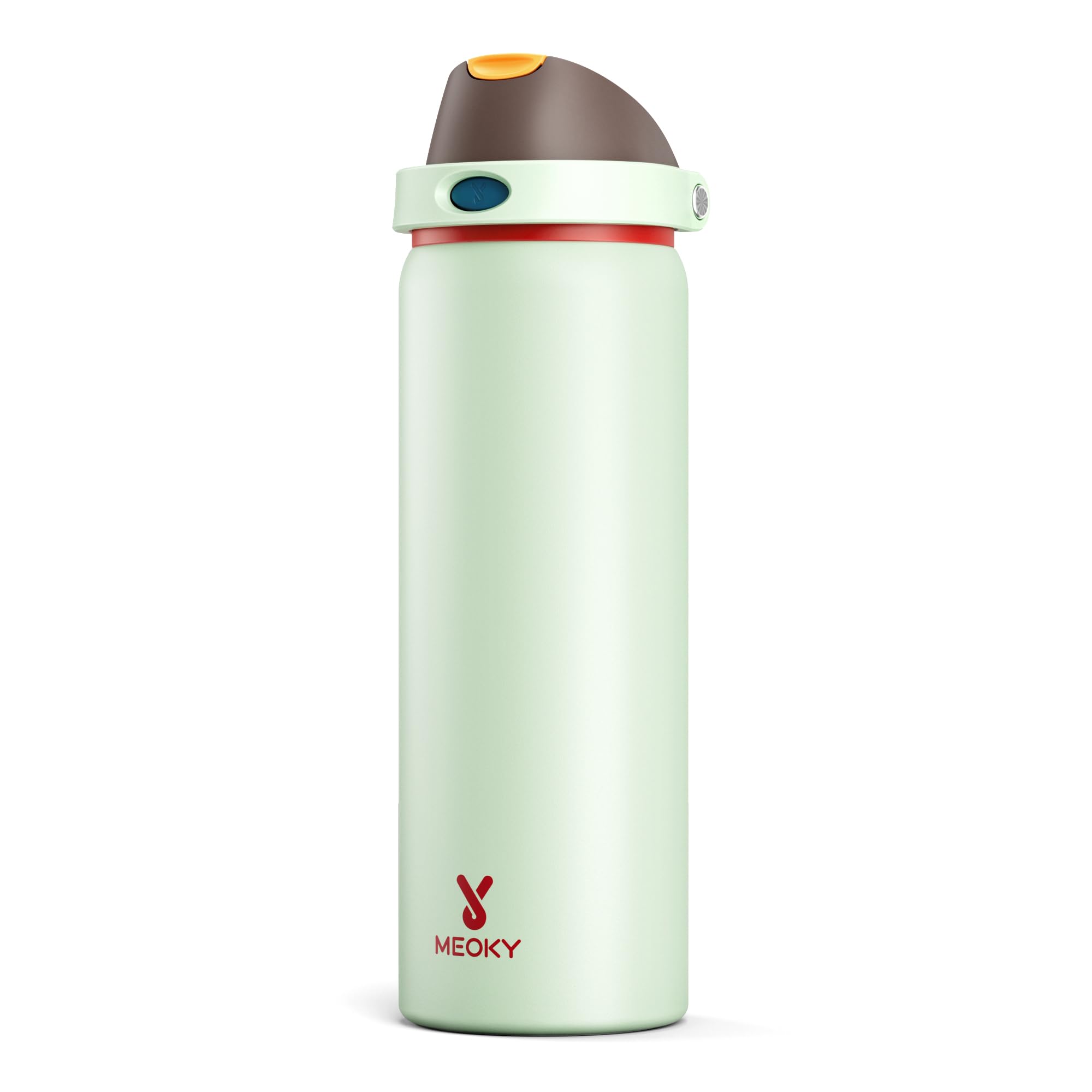 Meoky 32 oz Insulated Stainless Steel Water Bottle with Straw for Gym