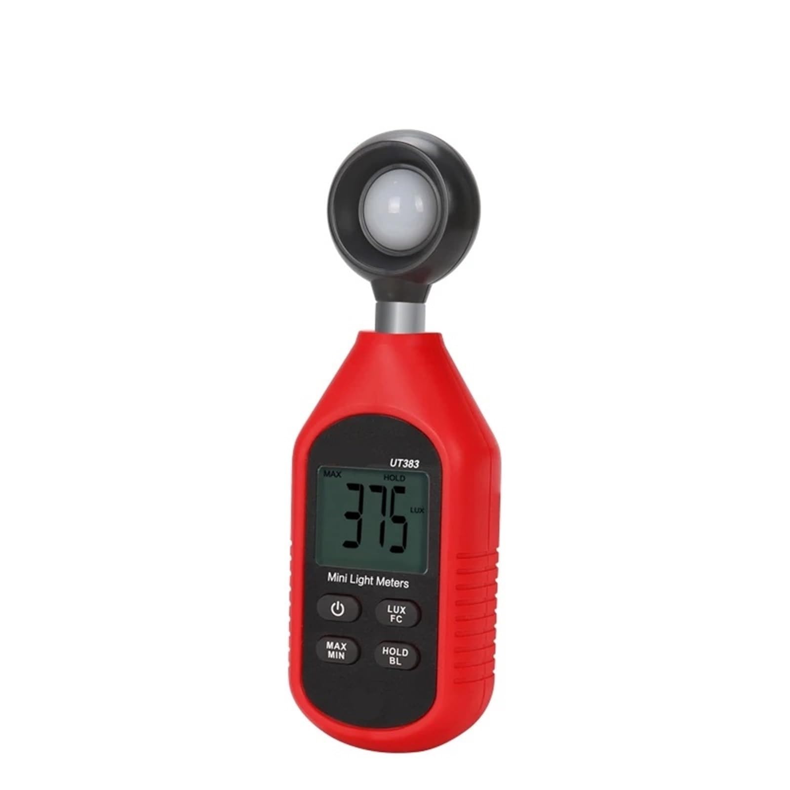 Medidor de luz, UT383 Luxómetro Digital de 200.000 Lux Luminancia Lux FC Prueba Máx. Mín. Iluminómetros Fotómetro