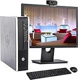 HP 8300 USFF Computer Desktop PC, Intel Core i5 3.2GHz Processor, 8GB Ram, 120GB Solid Drive, WiFi | Bluetooth, 1080p Webcam, Wireless Keyboard & Mouse, 19 Inch Monitor, Windows 10 (Renewed