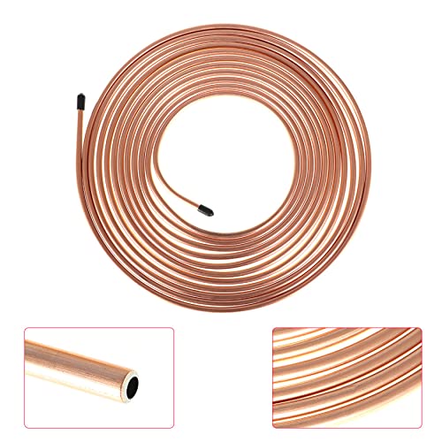 1/4in 25FT Steel Zinc Copper Nickel Coil Roll Brake Line Tubing Kit