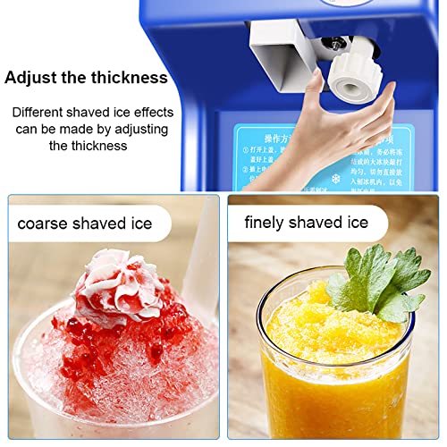 CHGGE 5L Eisrasierer Mit Trichter, 200kg/H Automatischer Slush-Crusher, Dickenverstellbare DIY-Smoothie-Maschine, Heim… – Bild 5