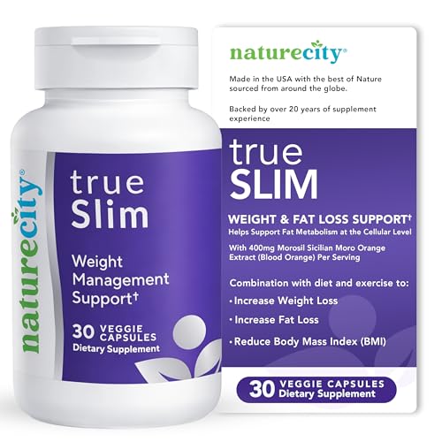NatureCity True-Slim Fat and Weight Supplement | Helps Reduce Fat Accumulation | Capsules | Non GMO | Made in USA