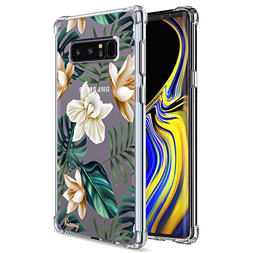 Galaxy Note 8 Case Clear with Tropical Palm Tree Leaves Flowers Pattern Design Summer Bumper Shockproof Protective Cell Phone Cover for Samsung Galaxy Note 8 6.4 Inch Silicone Slim Fit Floral Cases Galaxy Note 8 Case Clear with Tropical Palm Tree Leaves Flowers Pattern Design Summer Bumper Shockproof Protective Cell Phone Cover for Samsung Galaxy Note 8 6.4 Inch Silicone Slim Fit Floral Cases