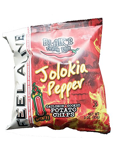 (6 Pack) Blair's Death Rain Jolokia Pepper Cauldron Cooked Potato Chips
