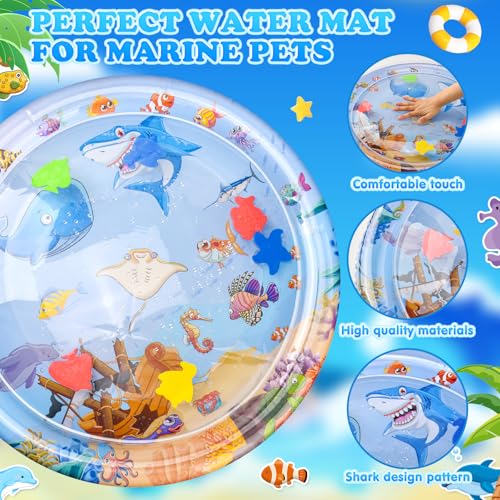 YAOZUP Katzen Spielmatte Wasser, Hochwertige Verdickte Sensorische Wasser Spielmatte, Aufblasbare wassersensor spielmatte, Sensor Water Playmat, Sommer Interaktives Wassermatte für Katzen Hunde Kinder