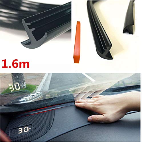 Tira de sellado de goma para el salpicadero, parabrisas, del coche, aislante acústico, resistente al polvo, 1,6 m
