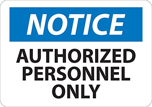 Notice Authorized Personnel Only panneau plastique rigide pour sécuriser un local
