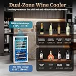 Wine Refrigerators,52-bottle Wine Fridge Cooler Freestanding Wine Refrigerator,(Bordeaux 750ml) Dual Zone Compressor Wine Cellars Chiller - Image 3