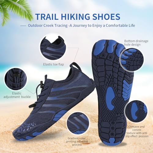 Image of SIOSNETA Hike Barefoot Shoes for Women Men, Breathable Non-Slip Athletic Footwear, Wide Toe Water Shoes for Hiking, Non-Slip Neuropathy Shoes for Women Men, Grounded Comfort wear