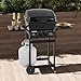 Feasto 2 Burner Propane Gas Grill with 26,500 BTUs Output, Porcelain-Enamel Main Body and Lid, Propane BBQ Grill with Warming Rack & Side Tables for Patio, Backyard, Poolside Gatherings