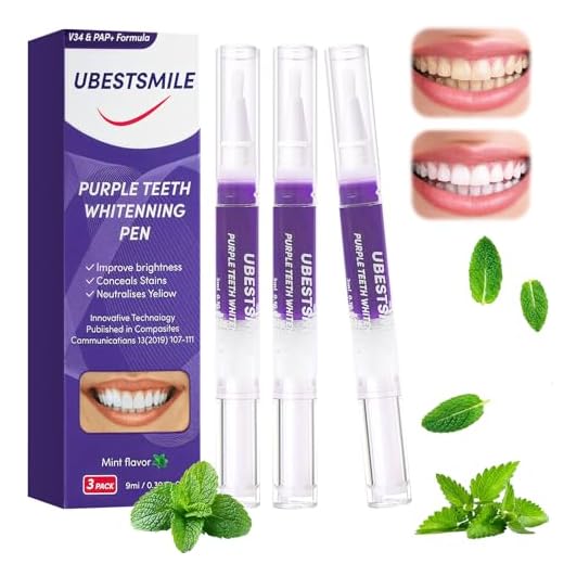 3 Pièce stylos de Blanchiment Dents,Gel Blanchiment Dentaire Violet,Nettoyer la Saleté Dentaire,Gel Blanchissant Violet pour Dents,Élimine les Taches Profondes,Dents Plus Blanches Rapidement