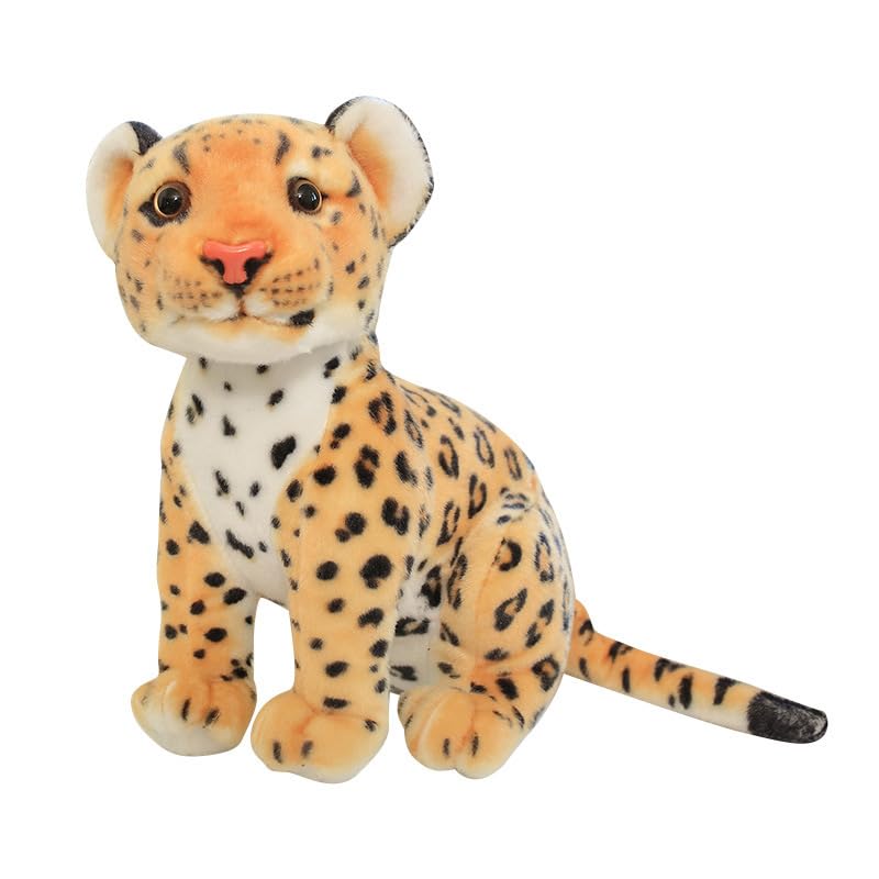 APPCRFM Cute Leopard Doll, Leopard Plush Doll, Stuffed Animal Plush Toy Pillow, Animal Theme Party Decoration Dolls, Soft Toy Gift for Kids, 23cm