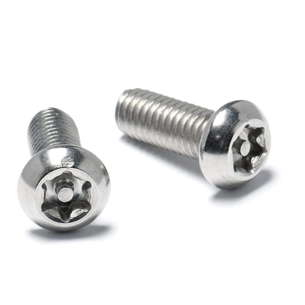 M6 (6mm) A2 Button Head Security 6 Lobe Pin Torx Anti Vandal Machine Screw Bolt (10, M6 x 80mm), Silver - Image 2