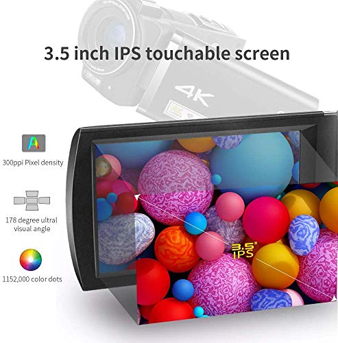 ORDRO Video Camera 4K Camcorder AX65 12X Optical Zoom HD 1080P 60FPS Digital WiFi Camera Livestreaming Camcorder with… - Image 7