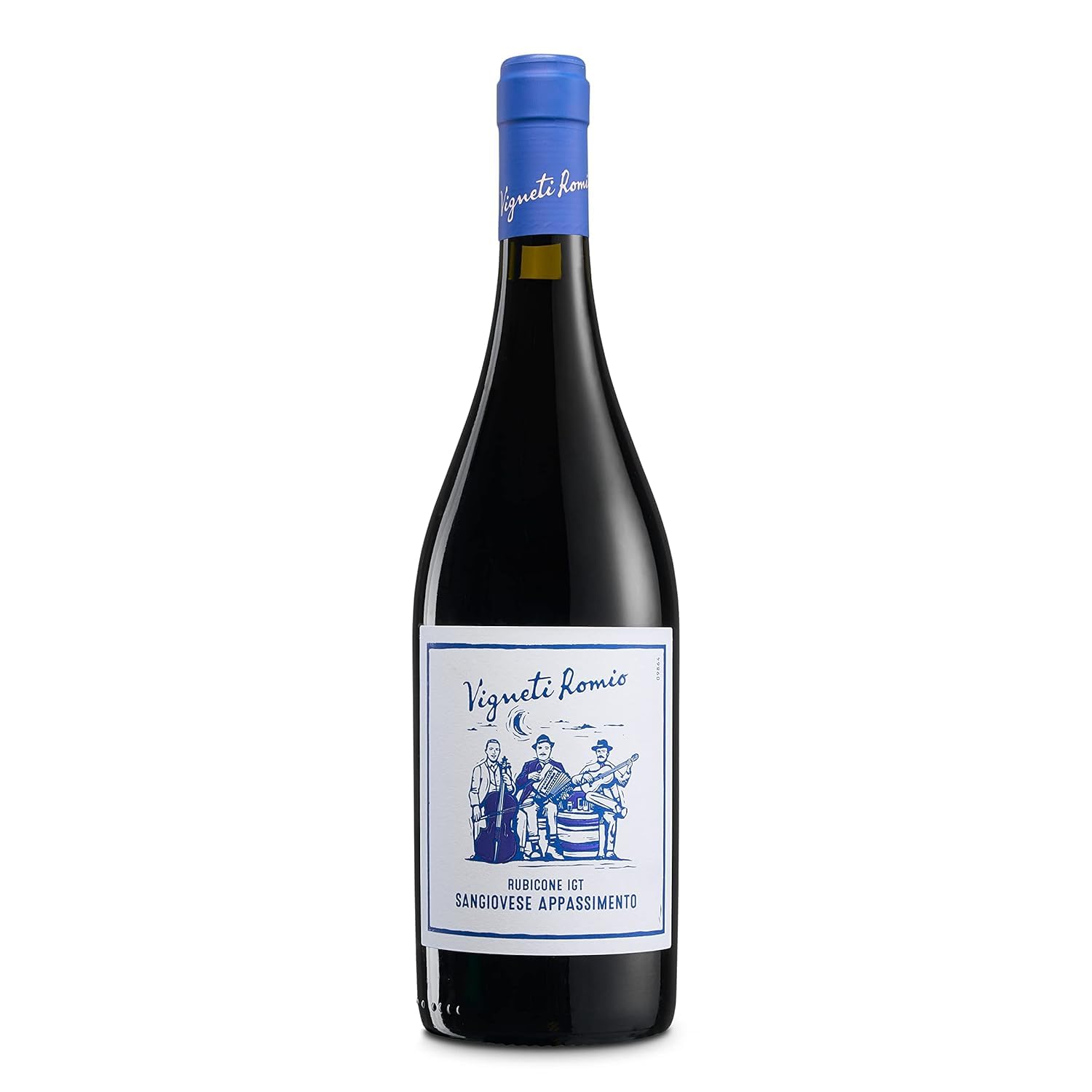 Vigneti Romio Sangiovese Rubicone IGT Appassimento, Vino Rosso Ricco con Note Fruttate, 14.5% Vol., Confezione da 6 bottiglie da 750 ml