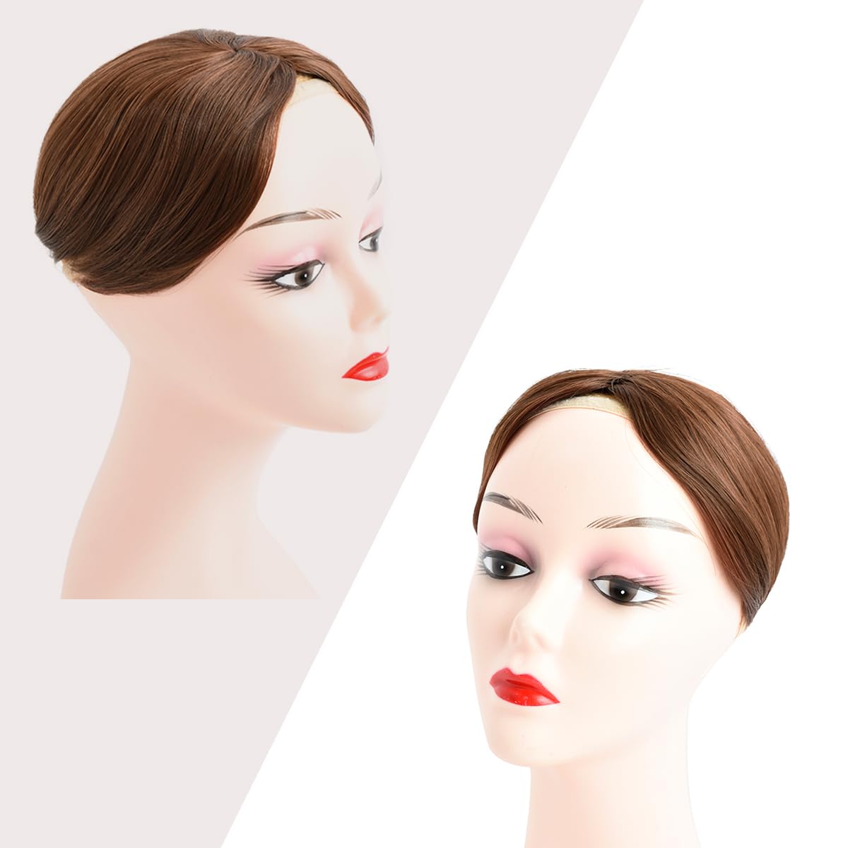 Yamel Hair Toppers for Women Clips in Hair Pieces Synthetic Straight Wiglets Hairpieces for Thinning Hair Dark Auburn mix Light Auburn - Image 2
