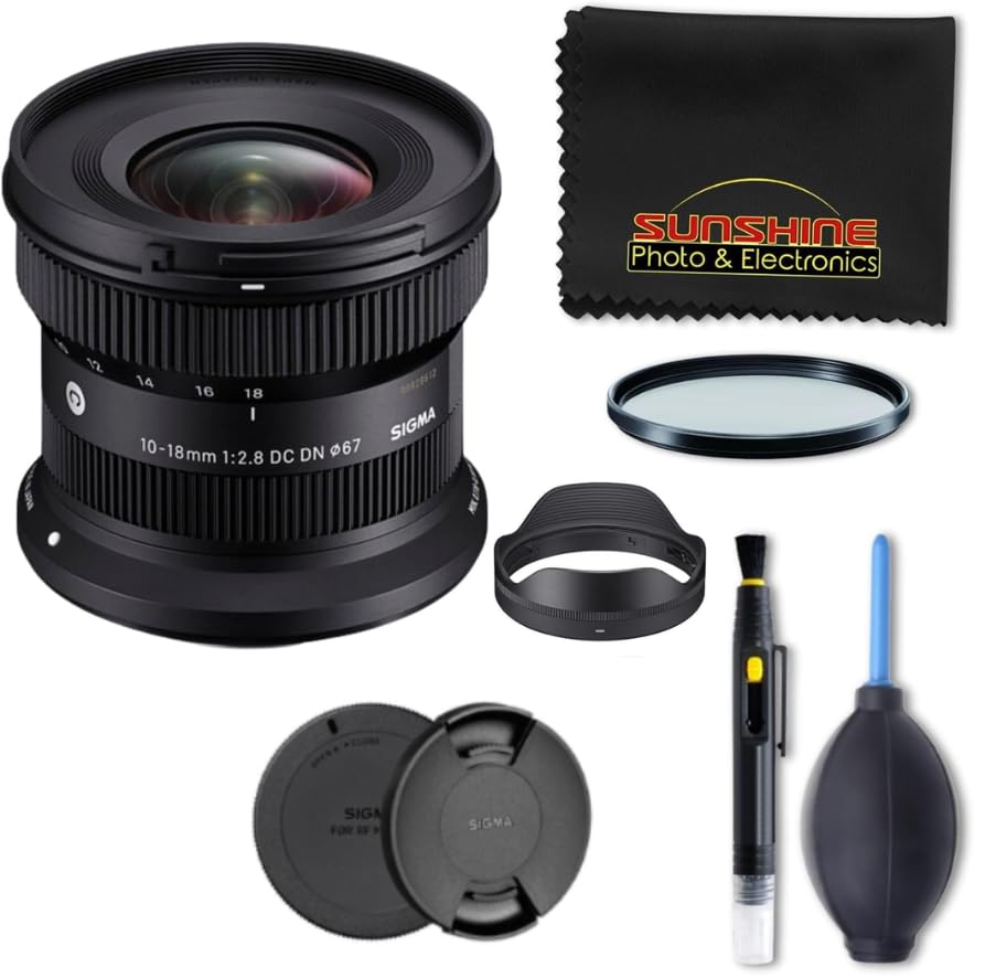 Image of Sigma 10-18mm f2.8 DC DN Contemporary Lens for Sony E with Sunshine Photo Basic Bundle - 4 Years USA Manufacturer Warranty