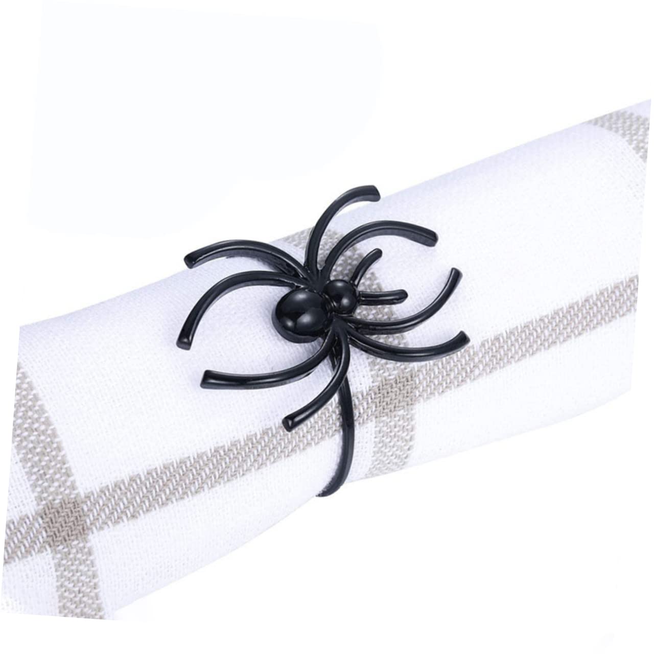 Cabilock 5 Set Portatovagliolo Ragno Decorazioni Portatovaglioli Asse Tovaglioli Monotoni Fermatovagliolo Halloween Soprammobili Addobbi Halloween Fibbie Per Tovaglioli Black 6 Pezzi * 5