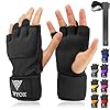 WYOX-Boxing-Wraps-MMA-Gloves-Inner-Boxing-Gloves-for-Men-Women-Youth-EZ-Off-On-Thick-Knuckle-Padding-Breathable-Fabric-Hand-Wraps-Heavy-Bag-Gloves WYOX Gel Quick Hand Wraps for Boxing MMA Kickboxing - EZ-Off & On - Padded Knuckle with Wrist Wrap Protection for Men Women Youth (Black, S-M)