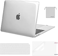 Vista 15 de MOSISO - Funda rígida y de plástico compatible con MacBook Air de 13 pulgadas versión 2022, 2021-2018, A2337 M1 A2179 A1932; con cubierta
