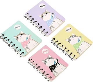 FUNOMOCYA 4 Pçs Cadernos Espirais De Bolso Cadernos Espirais De Bolso Pequenos Blocos De Notas Pequenos Cadernos De Escrita Pequenos Cadernos Fofos Pequenos Blocos De Notas Desenhos