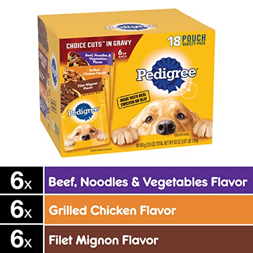 PEDIGREE-CHOICE-CUTS-IN-GRAVY-Adult-Soft-Wet-Dog-Food-18-Pack-Variety-Pack-35-oz-Pouches - Cucciolini Doodles   PEDIGREE-CHOICE-CUTS-IN-GRAVY-Adult-Soft-Wet-Dog-Food-18-Pack-Variety-Pack-35-oz-Pouches