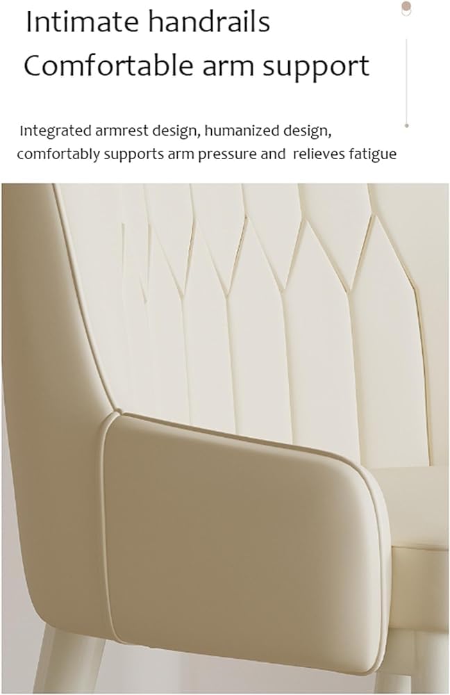 2er Set Esszimmerstühle aus Kunstleder mit dicker Polsterung und Metallbeinen für Wohnzimmer, Küche, Badewannenbereich, Lounge