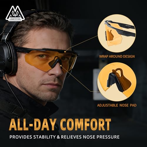 Image of Shooting Glasses Anti Fog with High Definition Lenses, ANSI Z87+ Certified Tactical Safety Glasses for Men Women
