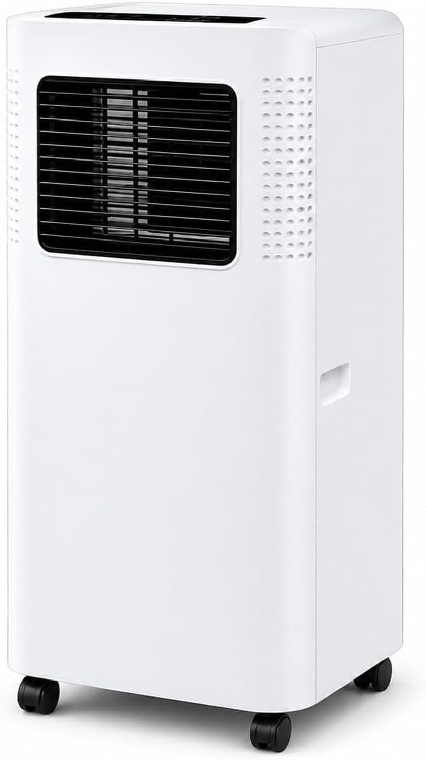 Mobilny klimatyzator 7000 BTU 2 w 1 Chłodnica i osuszacz do domu, cichy 50-60 DB tryb nocny, timer 24H, zestaw odpływowy okna, refro