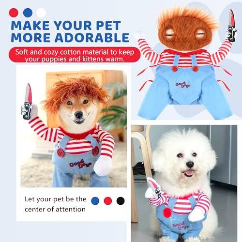 Halloween Kostüme für Hunde, Lustiges Haustierkostüm, Lustiges Haustier Outfit Kleidung für Halloween Party Hundekleidung Outfit für Katze und Hunde
