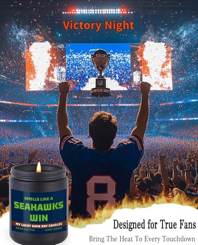 Smells Like A Seahawks Win 香り付きキャンドル フットボールテーマ グッズ ファンショップ 男性 女性 スポーツスタッフギア 洞窟 装飾 チーム パーティー 記念品 ハストバンド 父の日 お父さん 男 ハッピーバースデー クール おもしろギフト [4]